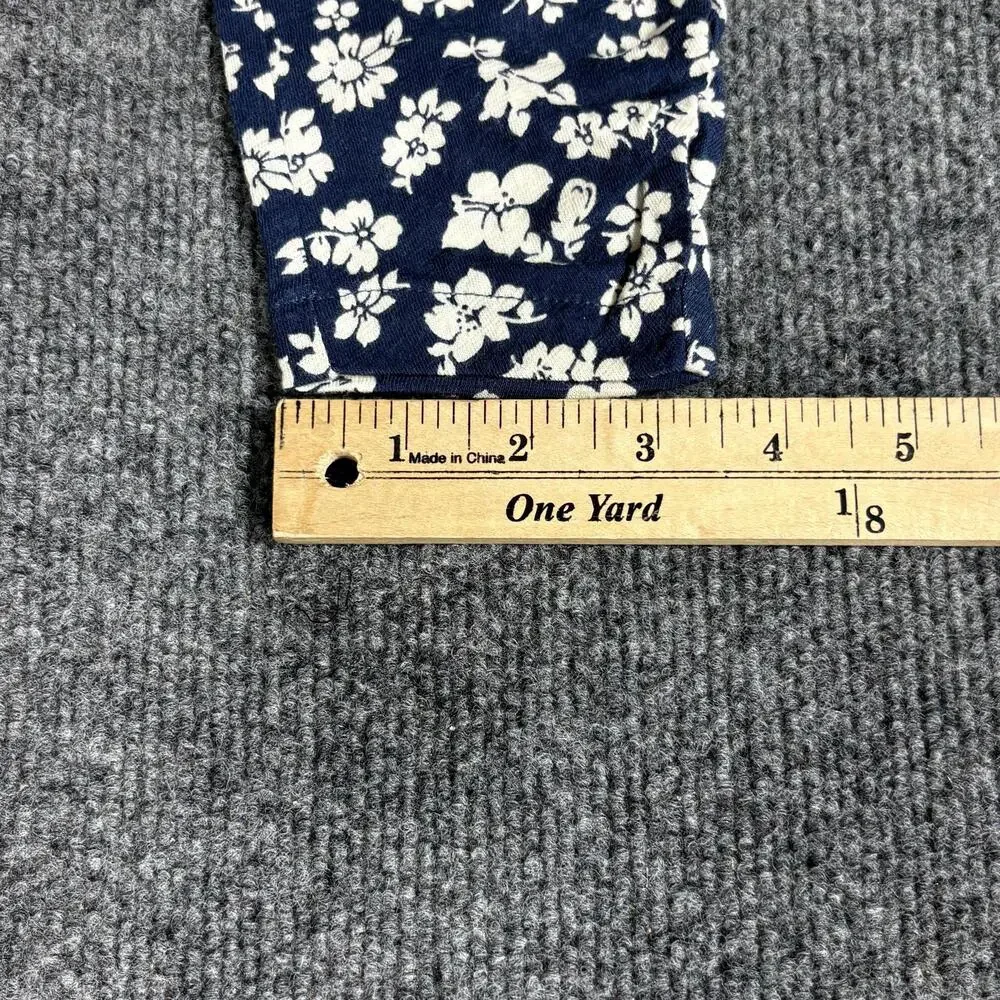 Polo Ralph Lauren Joggers Girls 6X Blue Floral Elastic French Terry